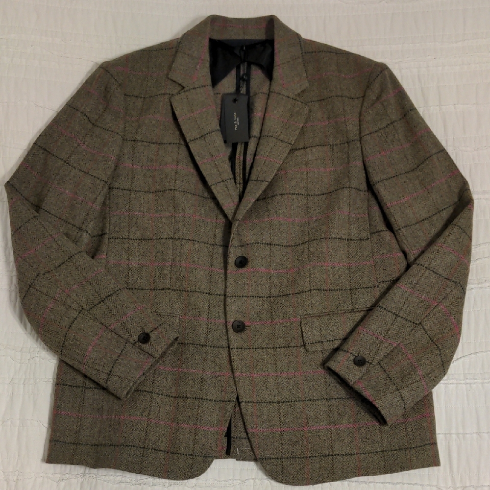 Rag&Bone Brown Plaid Blazer